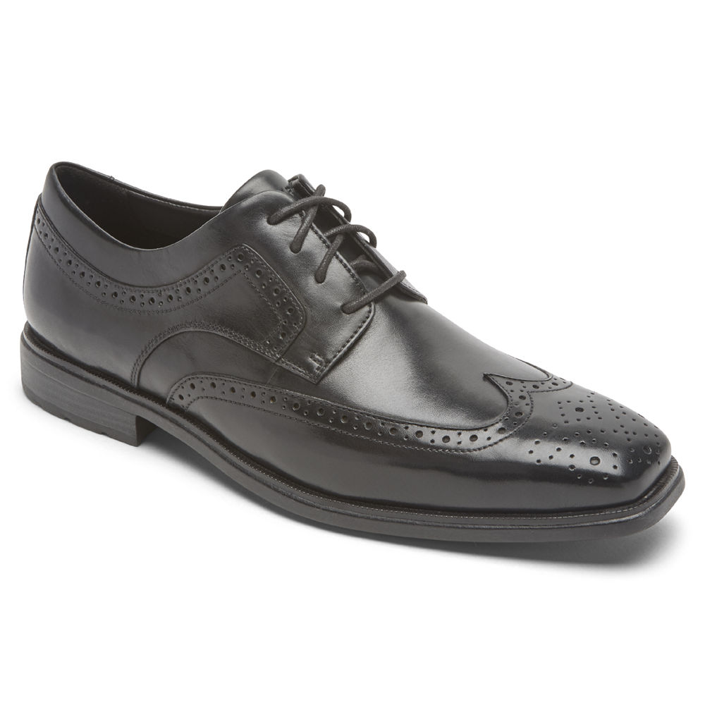 Rockport Dress Shoes For Mens Black - Dres Sports Business 2 Wingtip - SW7415062